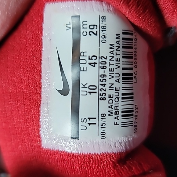 Nike Downshifter7 mens 11 red black running athletic athleisure sporty light - Picture 9 of 10